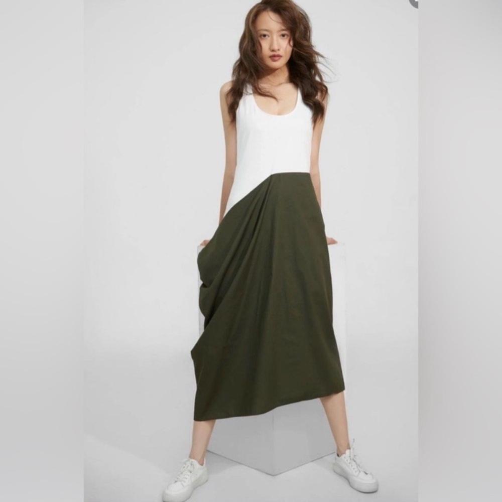Zara COMBINATION POPLIN DRESS